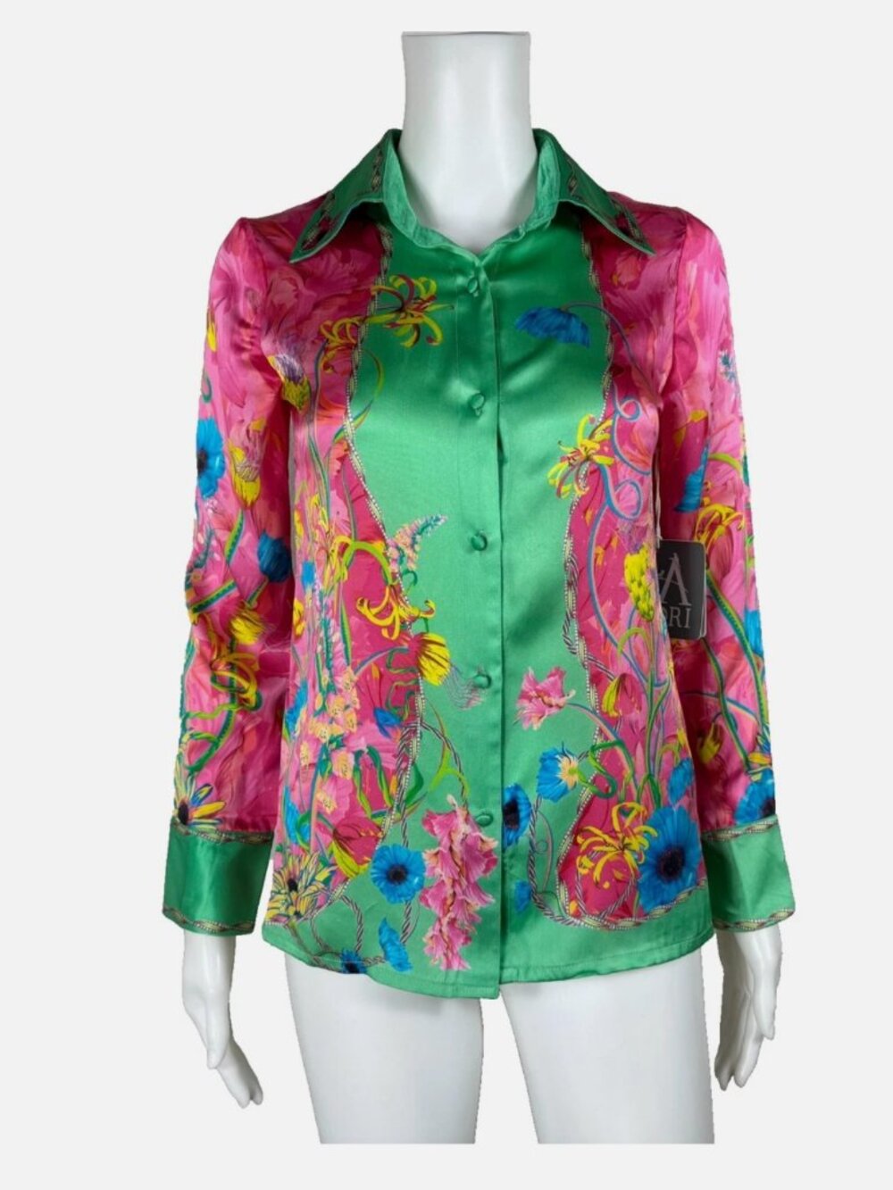 La Fuory Blouse NWOT Size L 100% Vegetarian Silk